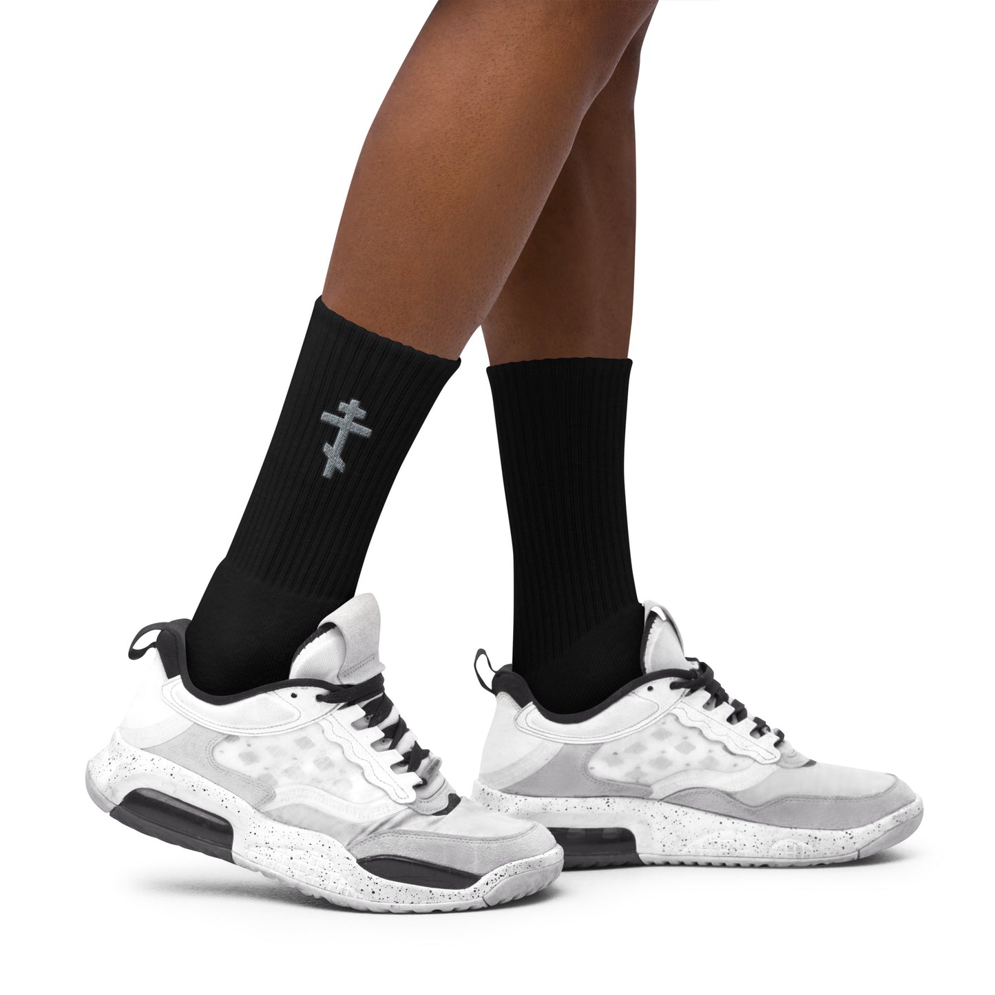 Embroidered cross socks • 80% cotton - ORTHODOX