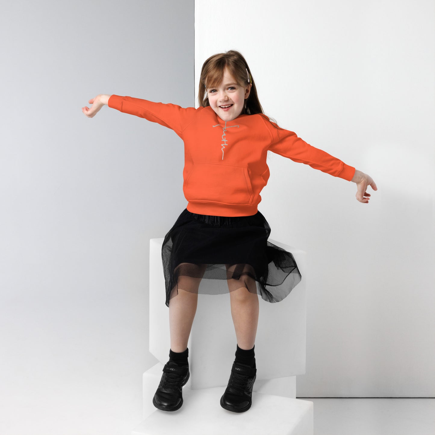faith-Kids eco hoodie- • 80% organic cotton • Outside: 100% organic cotton