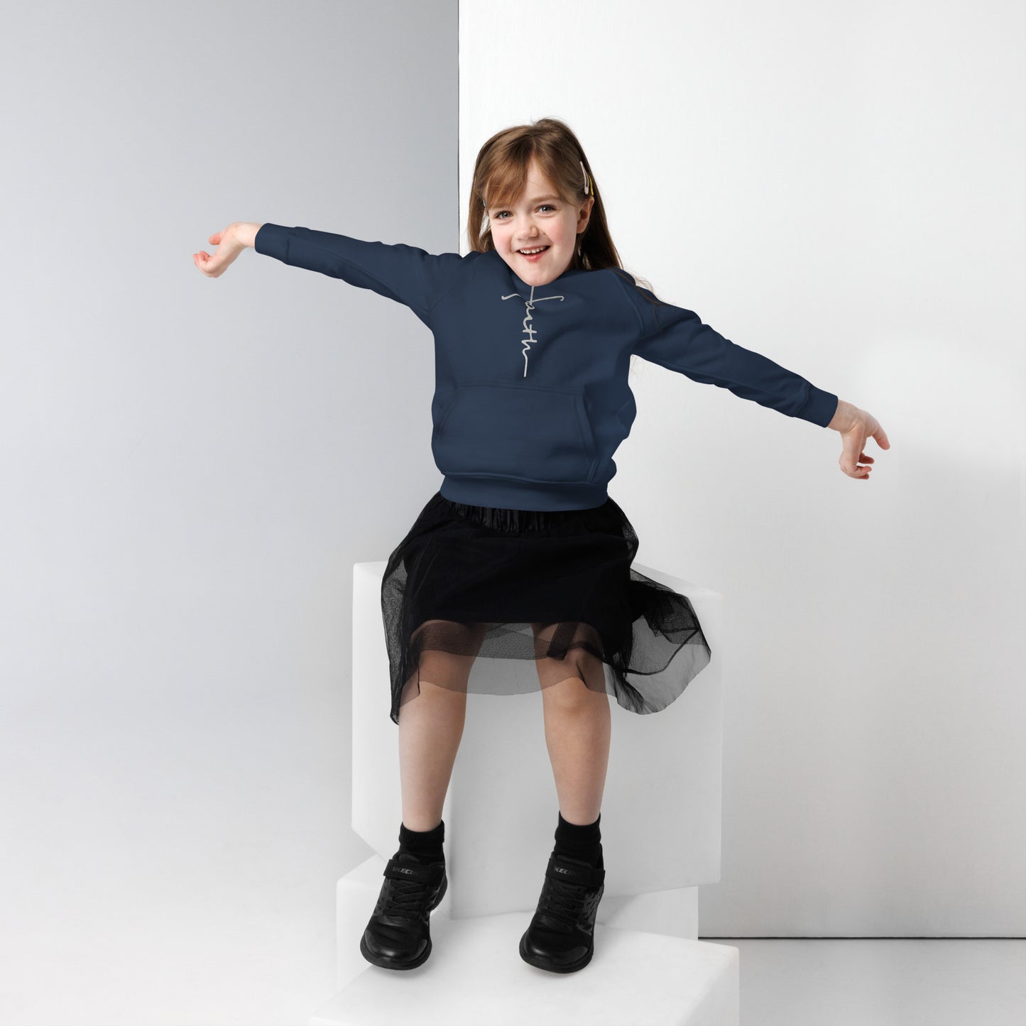 faith-Kids eco hoodie- • 80% organic cotton • Outside: 100% organic cotton