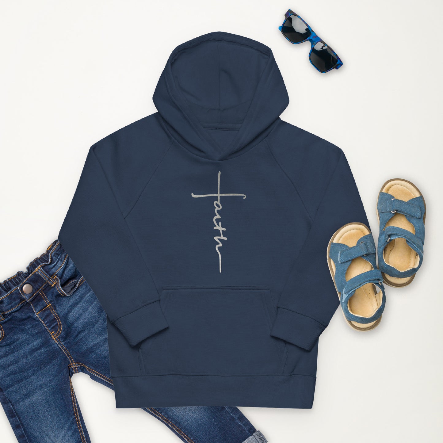 faith-Kids eco hoodie- • 80% organic cotton • Outside: 100% organic cotton