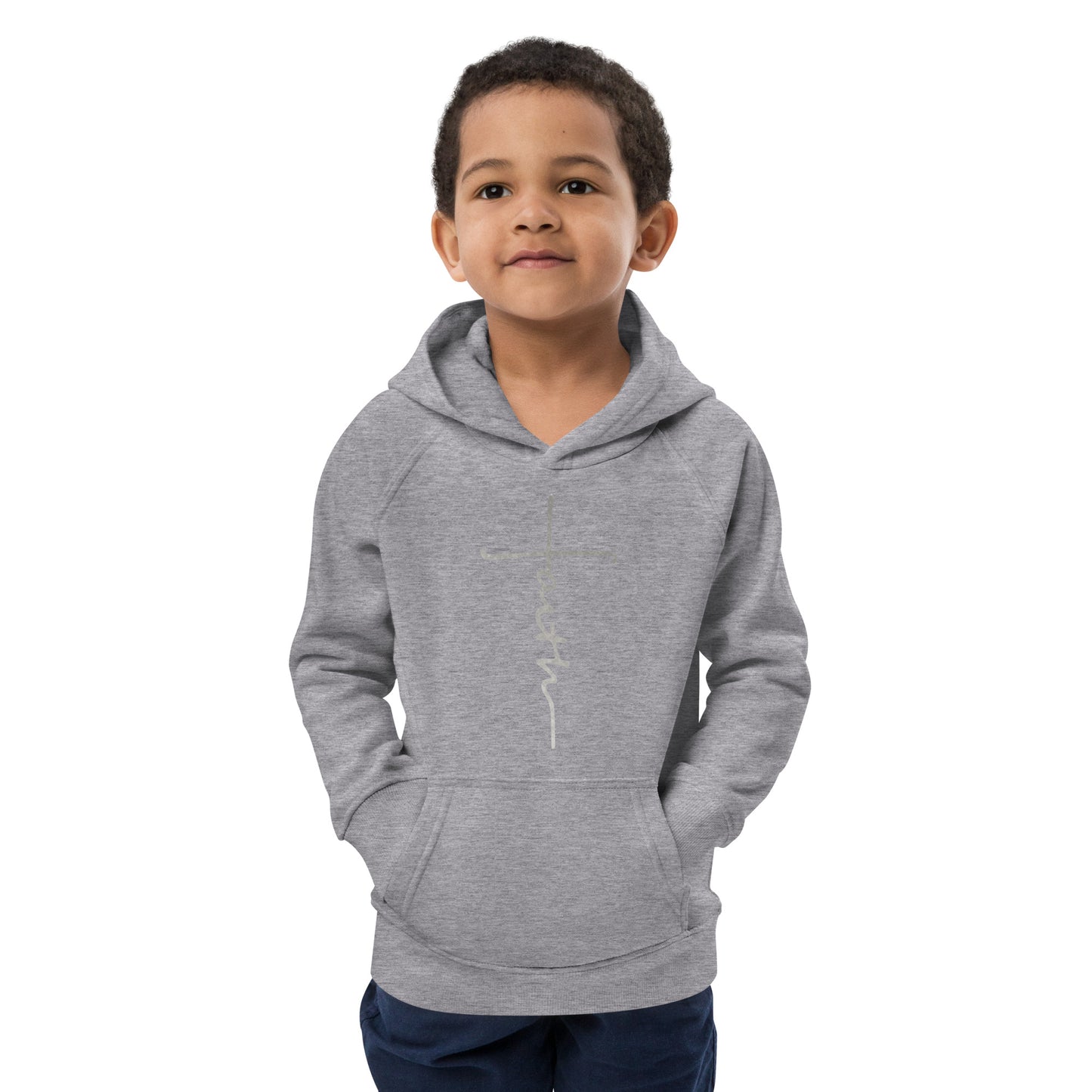 faith-Kids eco hoodie- • 80% organic cotton • Outside: 100% organic cotton