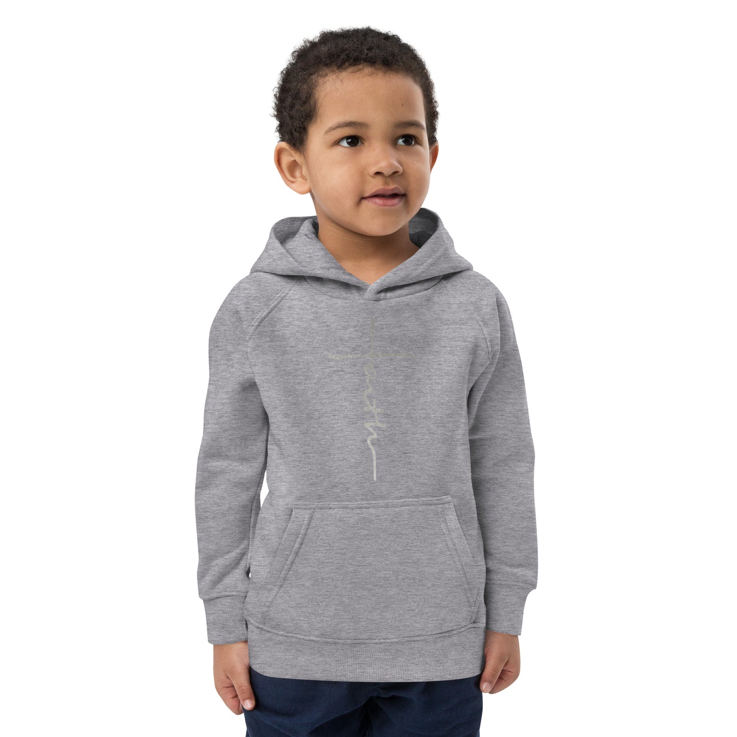 faith-Kids eco hoodie- • 80% organic cotton • Outside: 100% organic cotton