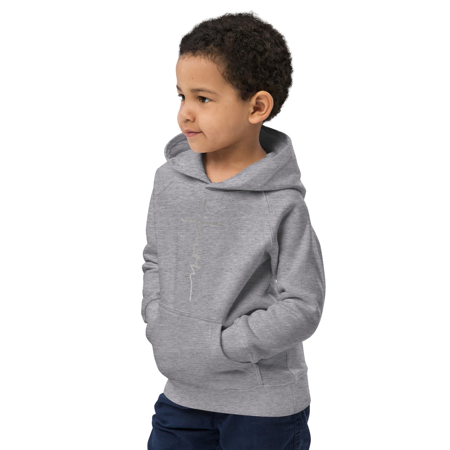 faith-Kids eco hoodie- • 80% organic cotton • Outside: 100% organic cotton