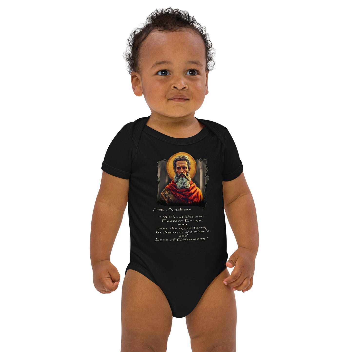 Organic cotton baby bodysuit Saint Andrew - 100% certified organic cotton