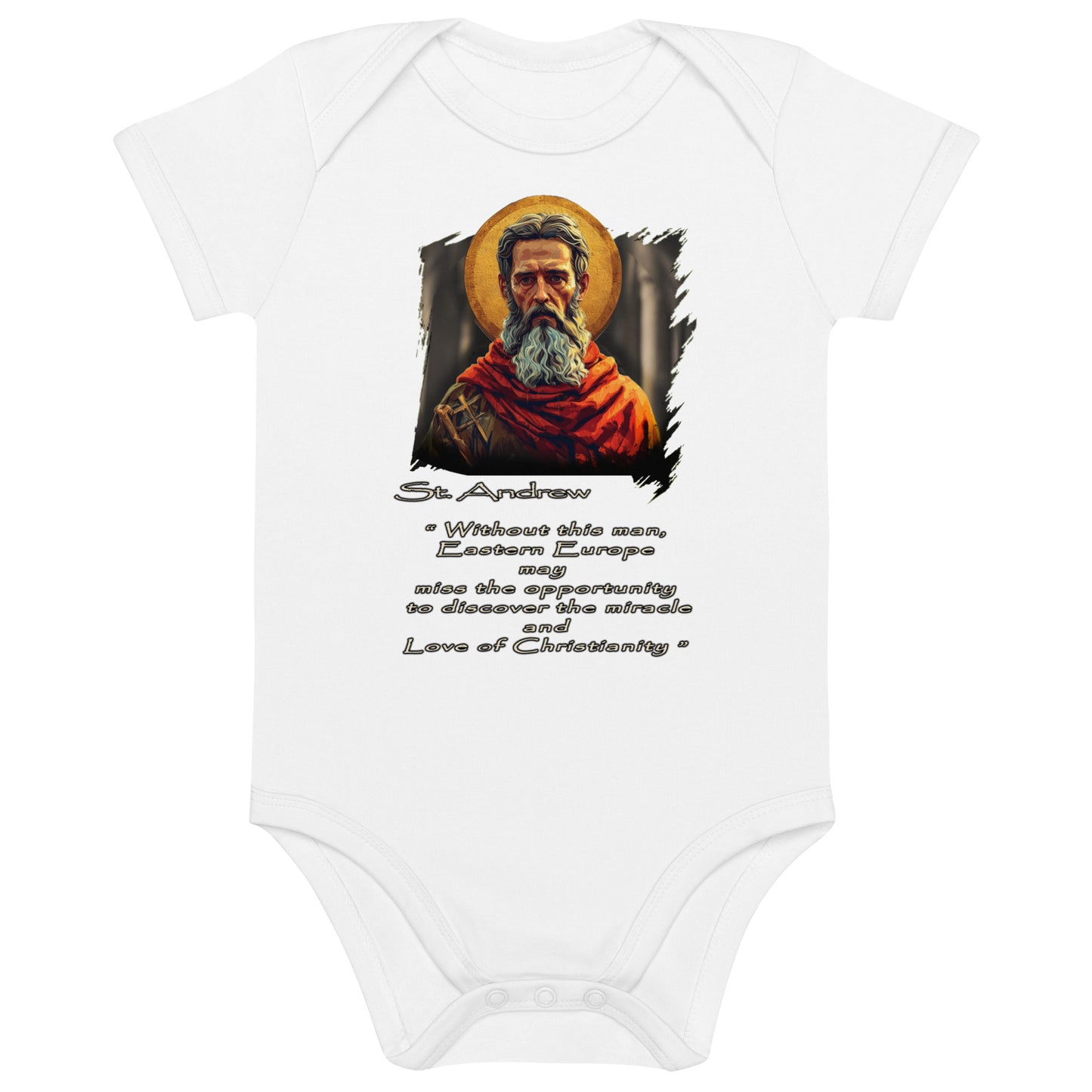 Organic cotton baby bodysuit Saint Andrew - 100% certified organic cotton