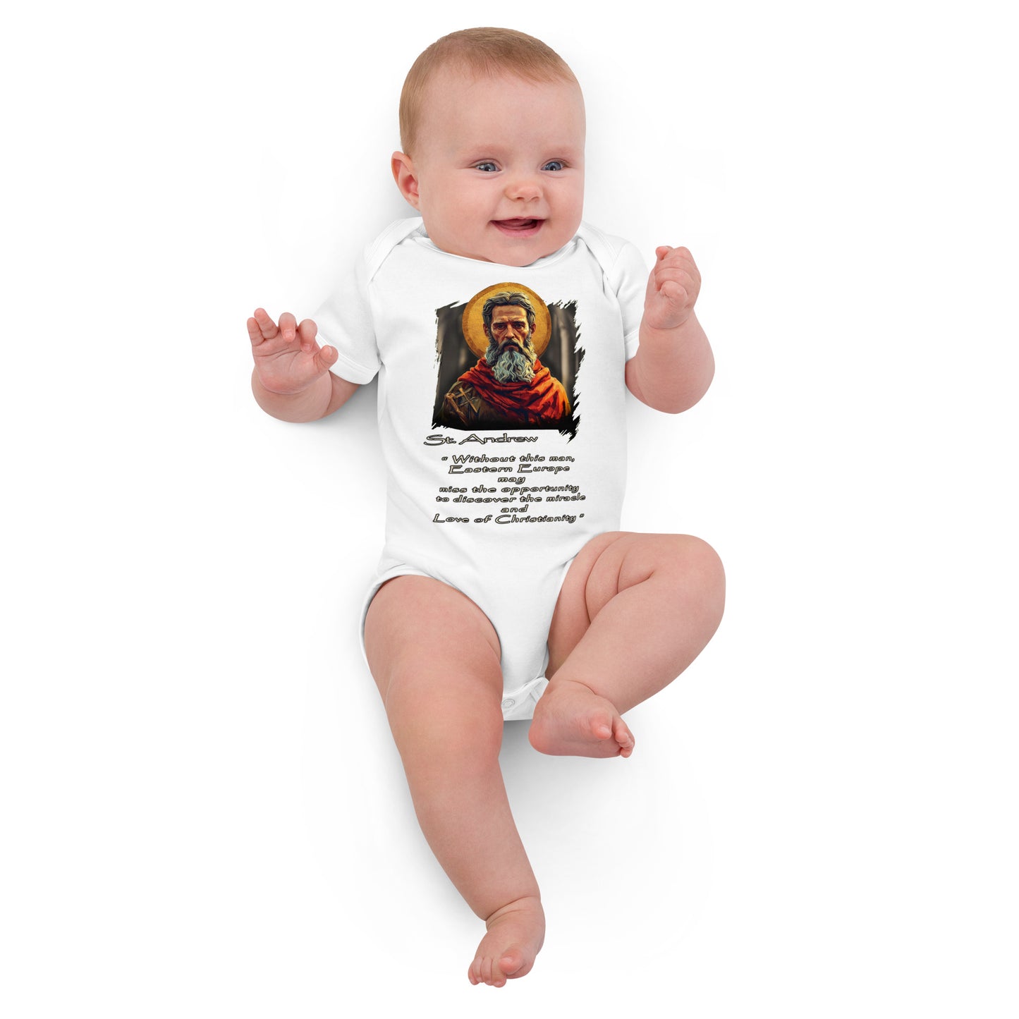 Organic cotton baby bodysuit Saint Andrew - 100% certified organic cotton