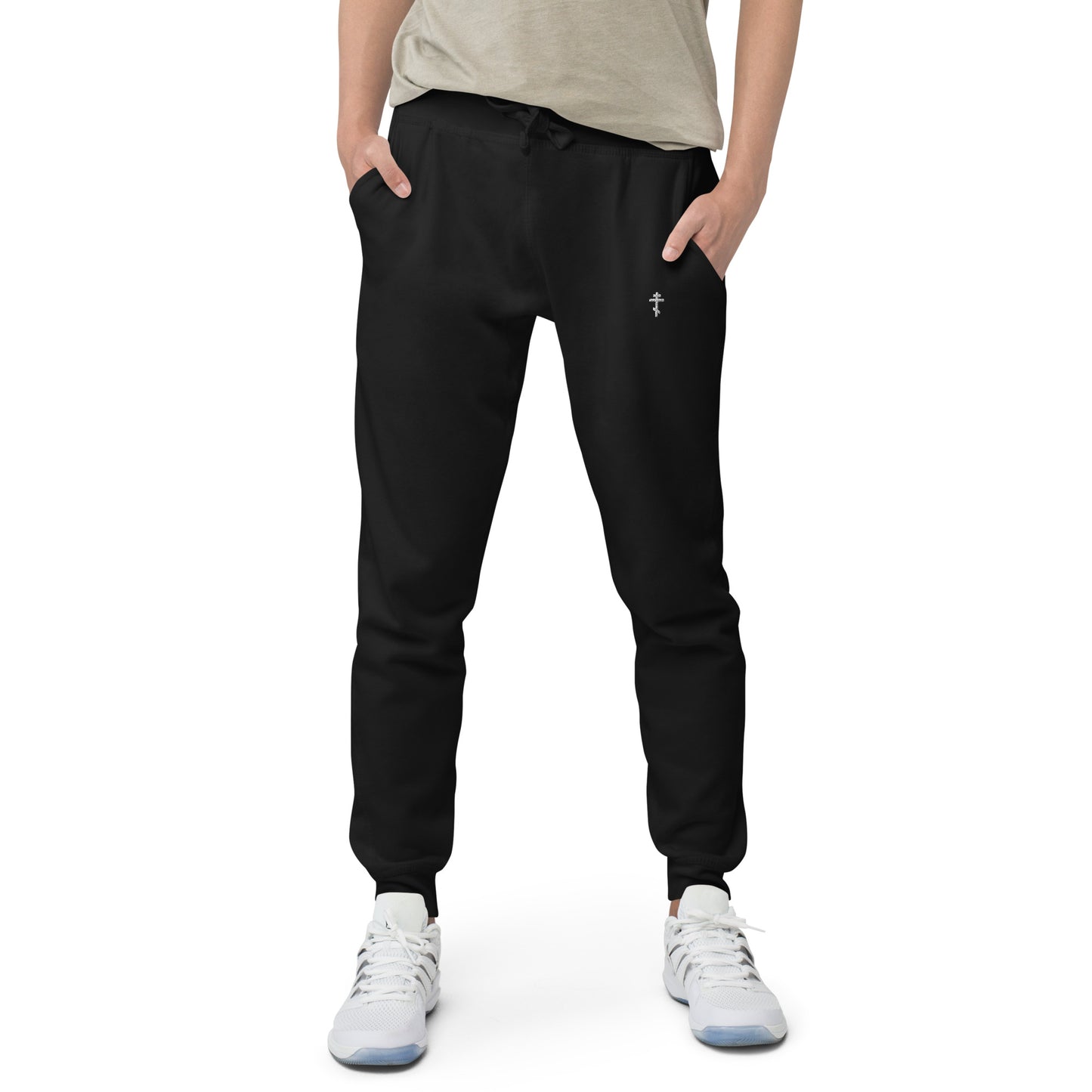 ORTHODOX CRUCIFIX - Unisex fleece sweatpants • 100% cotton face