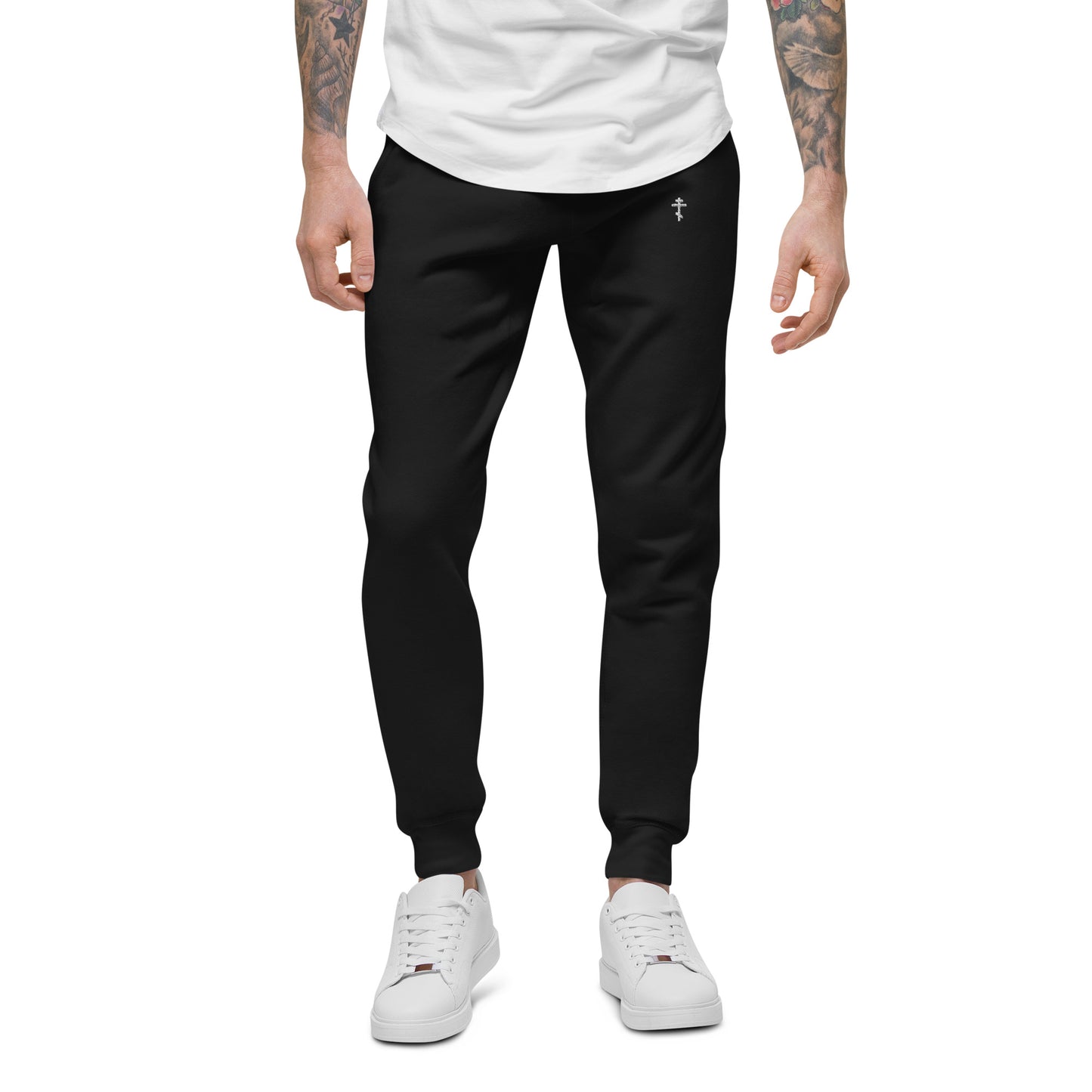 ORTHODOX CRUCIFIX - Unisex fleece sweatpants • 100% cotton face