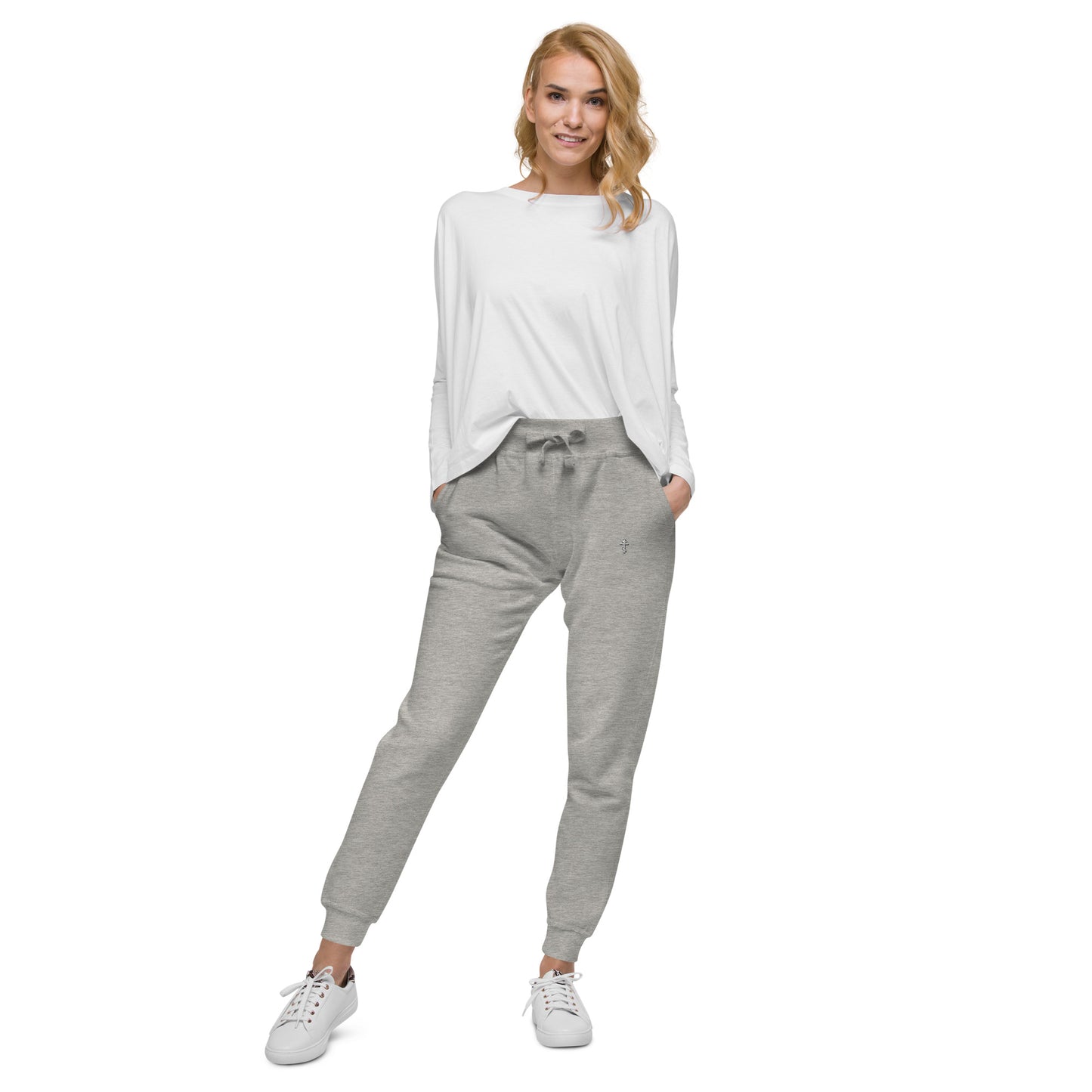 ORTHODOX CRUCIFIX - Unisex fleece sweatpants • 100% cotton face