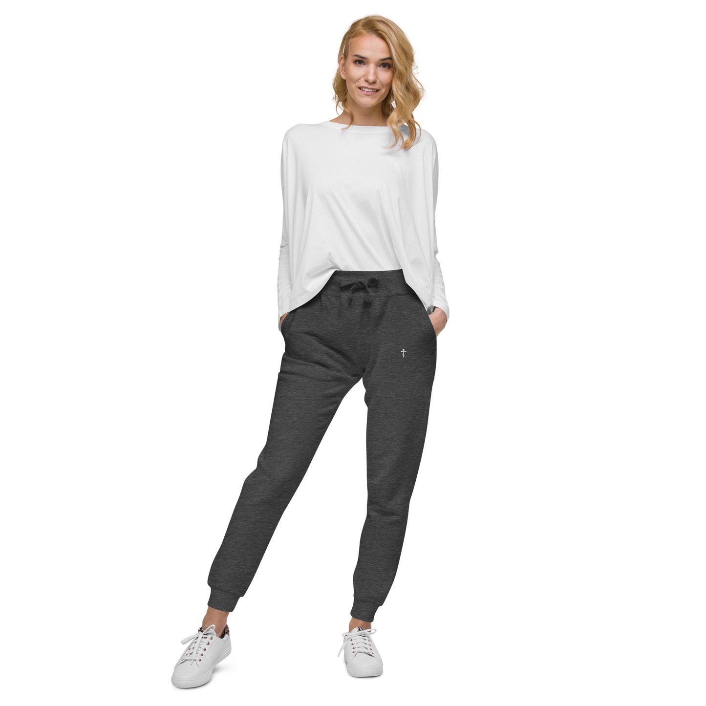 ORTHODOX CRUCIFIX - Unisex fleece sweatpants • 100% cotton face
