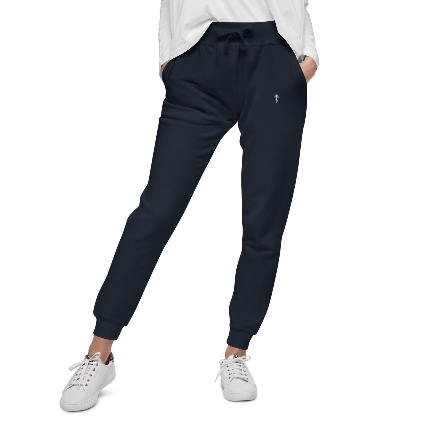 ORTHODOX CRUCIFIX - Unisex fleece sweatpants • 100% cotton face