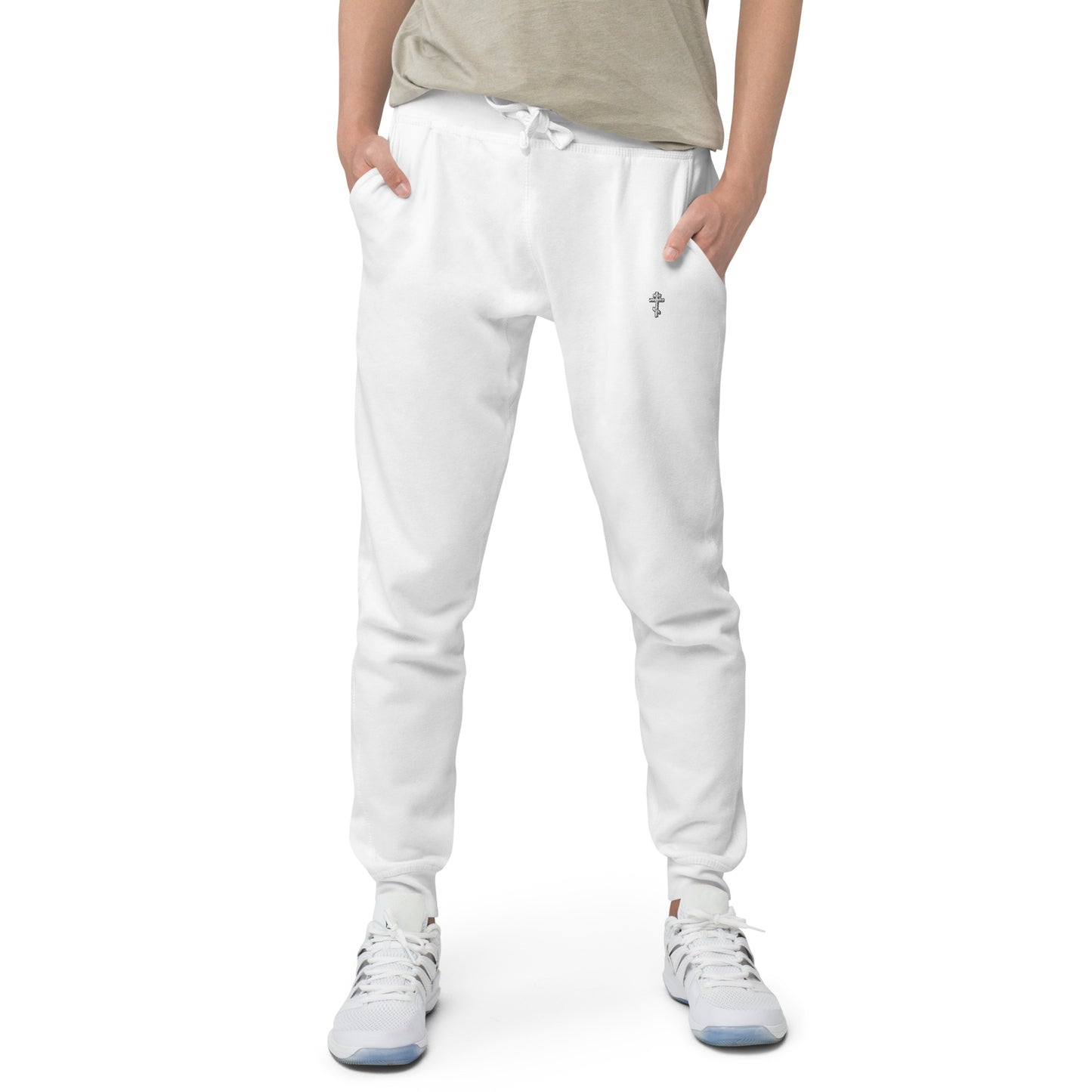 ORTHODOX CRUCIFIX - Unisex fleece sweatpants • 100% cotton face