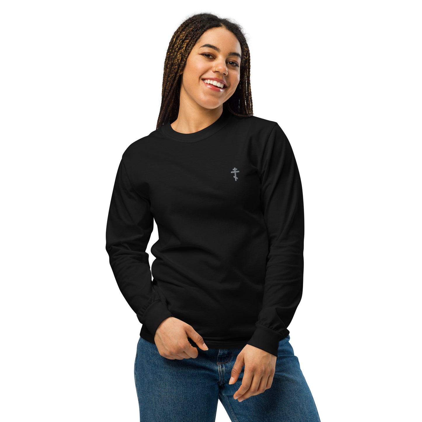 St. Andrew - Ortodox Garment-dyed heavyweight long-sleeve Christian shirt