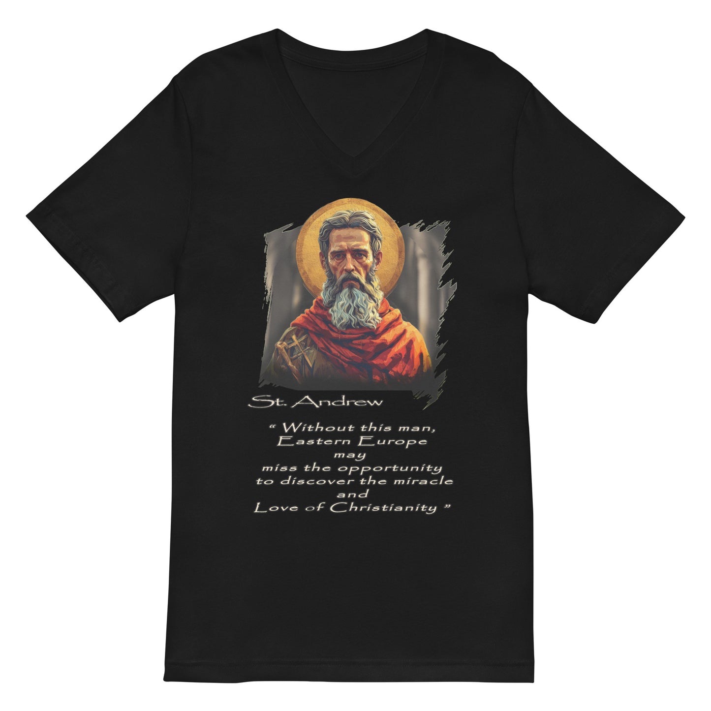 Unisex Short Sleeve V-Neck T-Shirt Saint Andrew