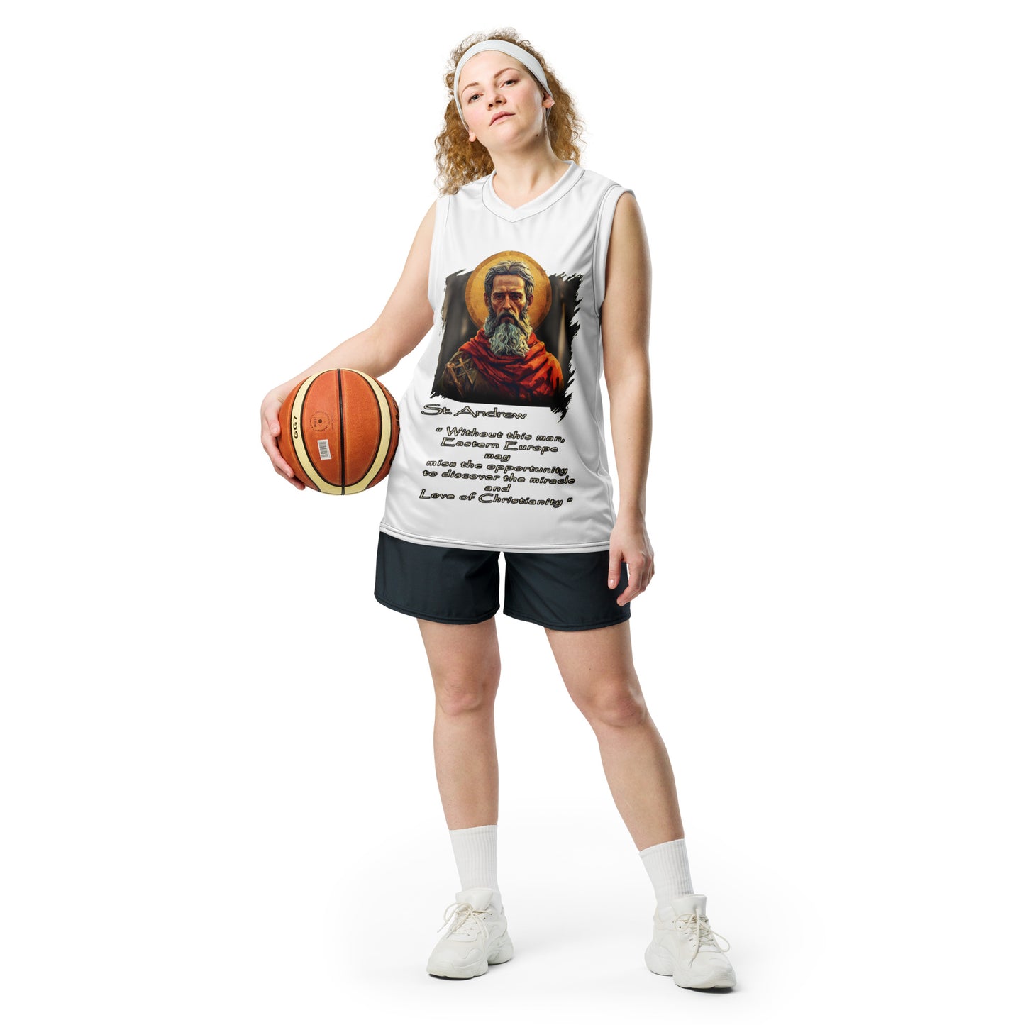 Recycled unisex basketball jersey - Saint Andrew