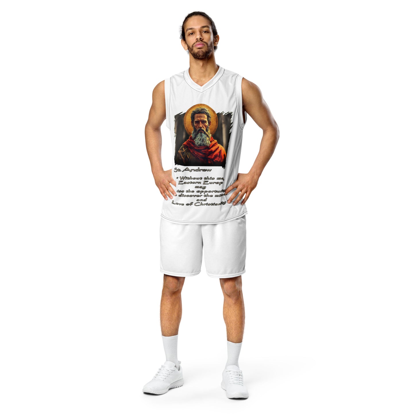 Recycled unisex basketball jersey - Saint Andrew