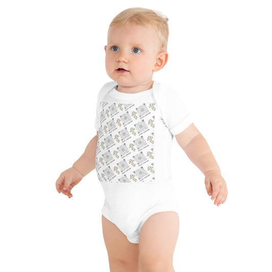 Baby short sleeve one piece saint Andrew 100% ring-spun combed cotton