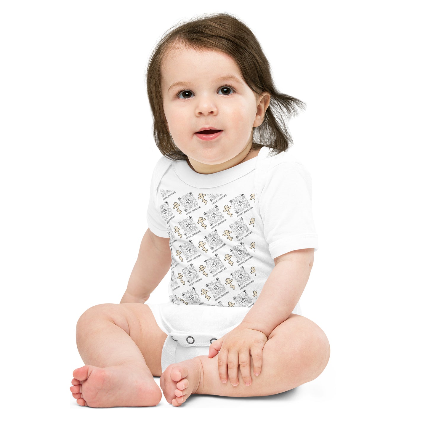 Baby short sleeve one piece saint Andrew 100% ring-spun combed cotton