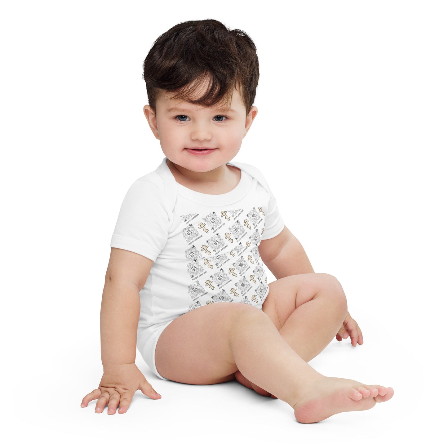 Baby short sleeve one piece saint Andrew 100% ring-spun combed cotton