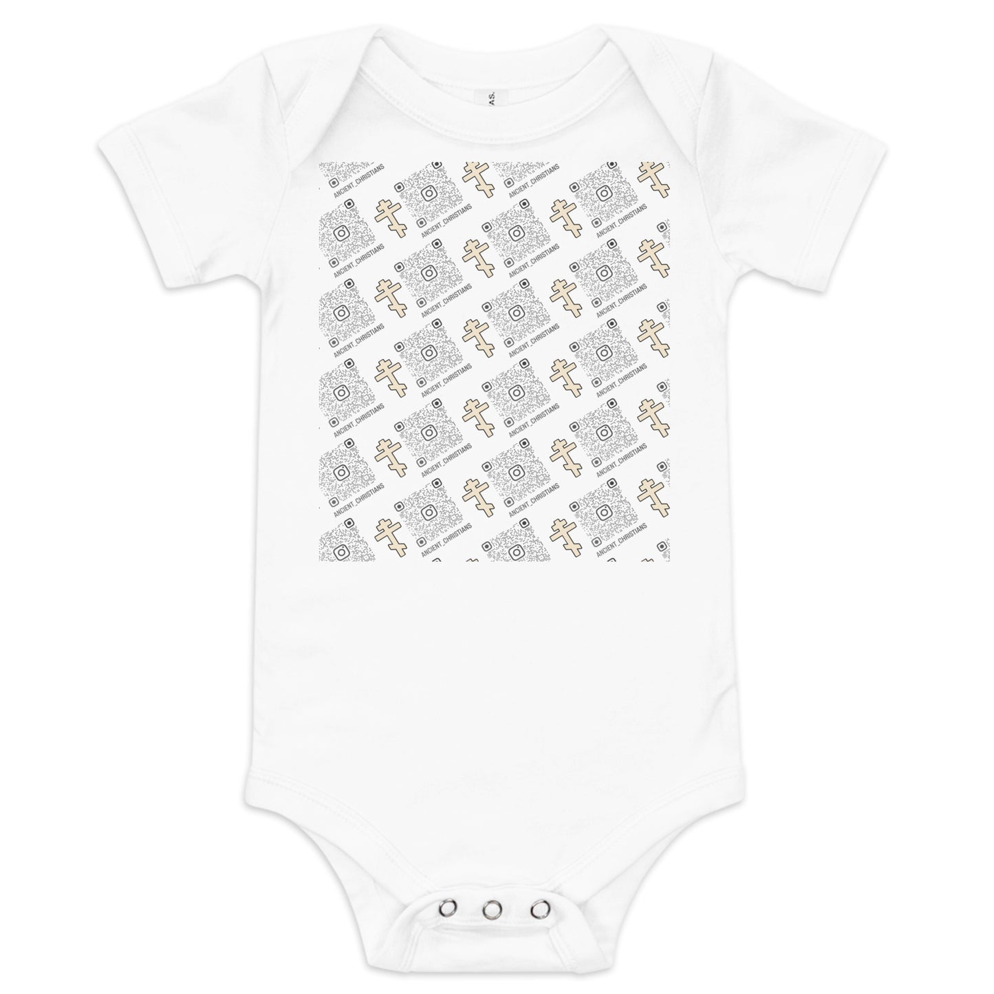 Baby short sleeve one piece saint Andrew 100% ring-spun combed cotton