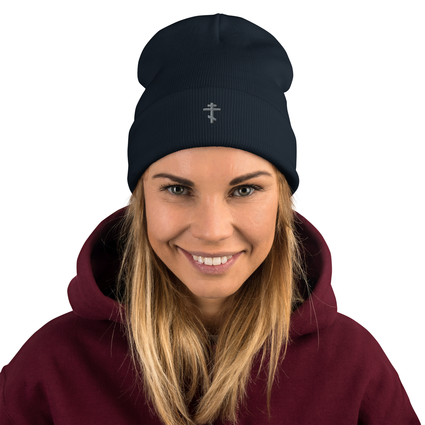 CROSS ORTHODOXY 100% cotton face -Embroidered Beanie