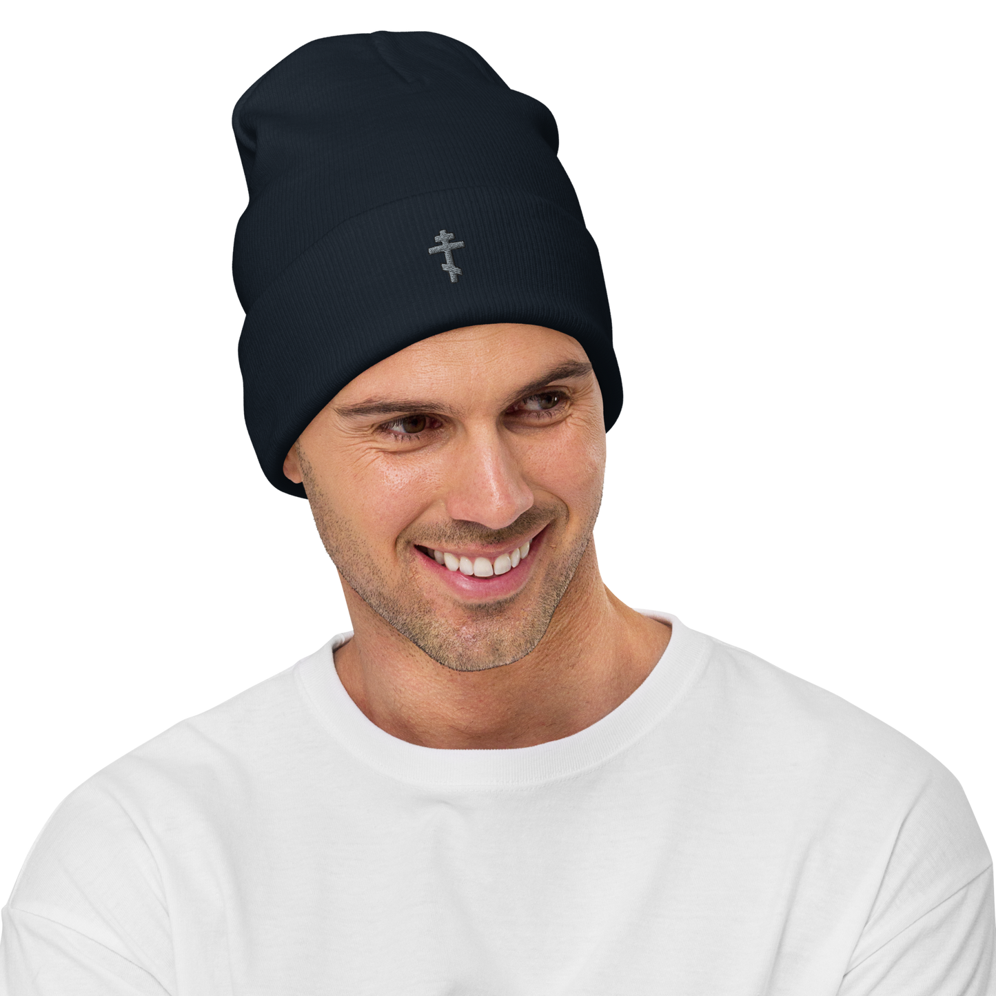 CROSS ORTHODOXY 100% cotton face -Embroidered Beanie