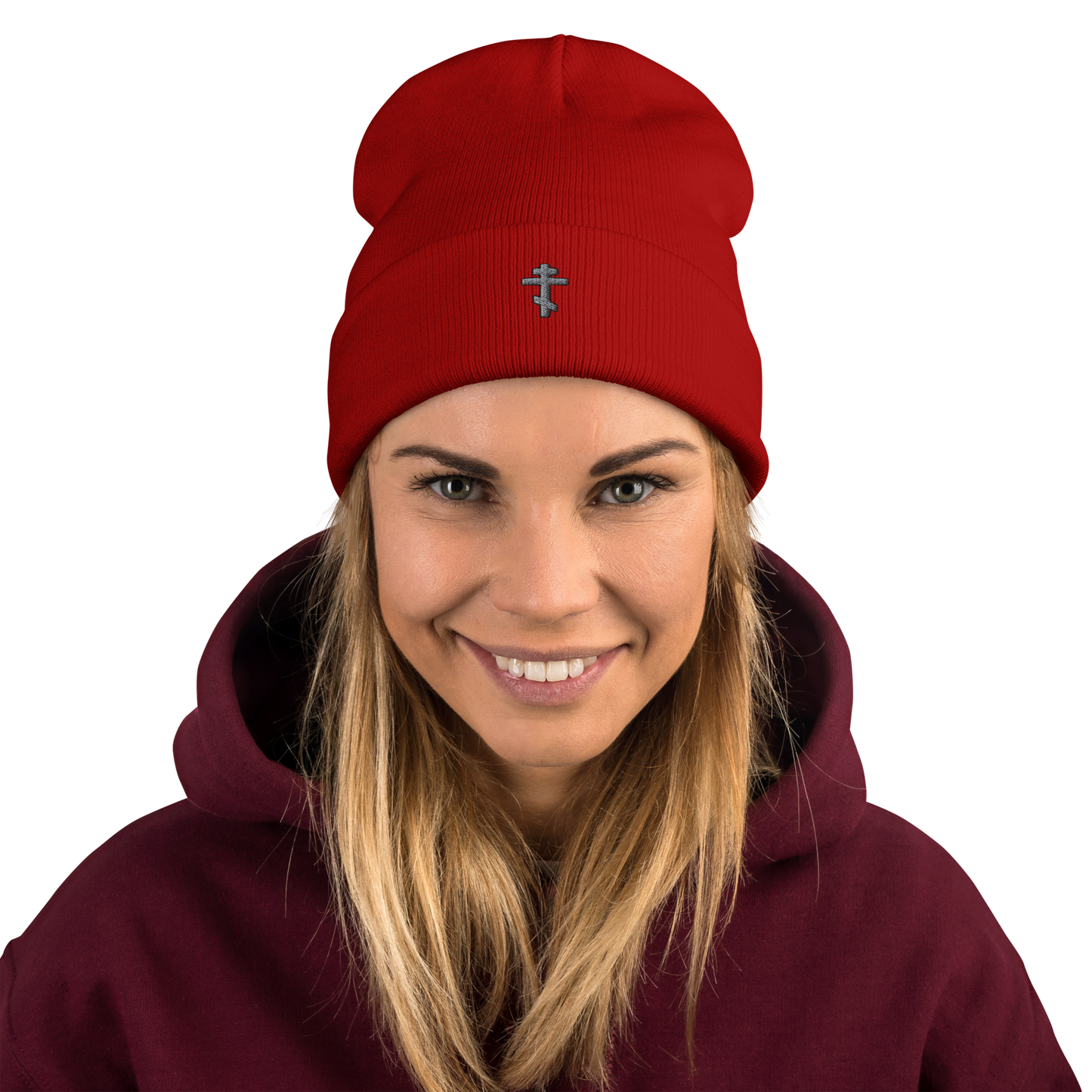 CROSS ORTHODOXY 100% cotton face -Embroidered Beanie