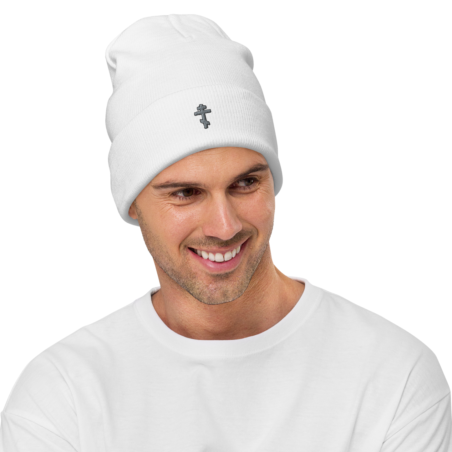 CROSS ORTHODOXY 100% cotton face -Embroidered Beanie