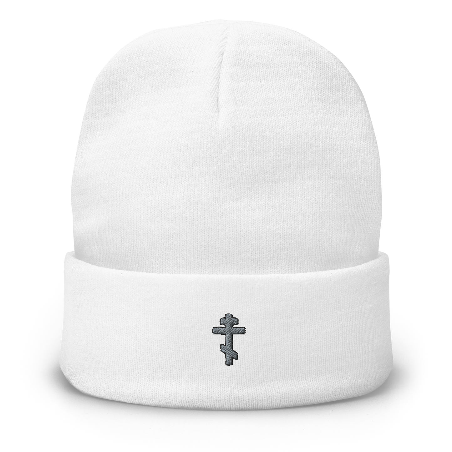 CROSS ORTHODOXY 100% cotton face -Embroidered Beanie