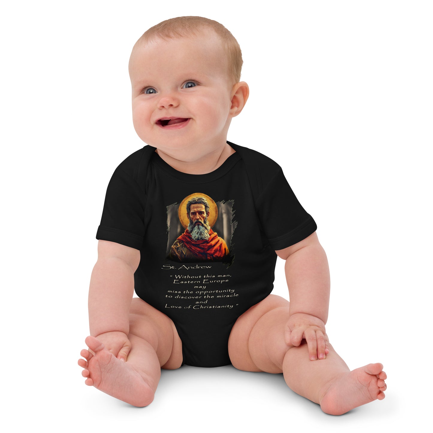 Organic cotton baby bodysuit Saint Andrew - 100% certified organic cotton