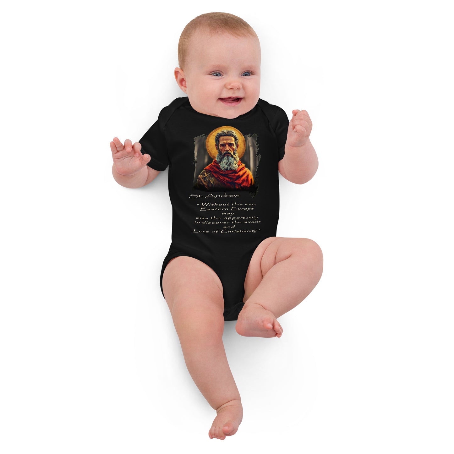 Organic cotton baby bodysuit Saint Andrew - 100% certified organic cotton