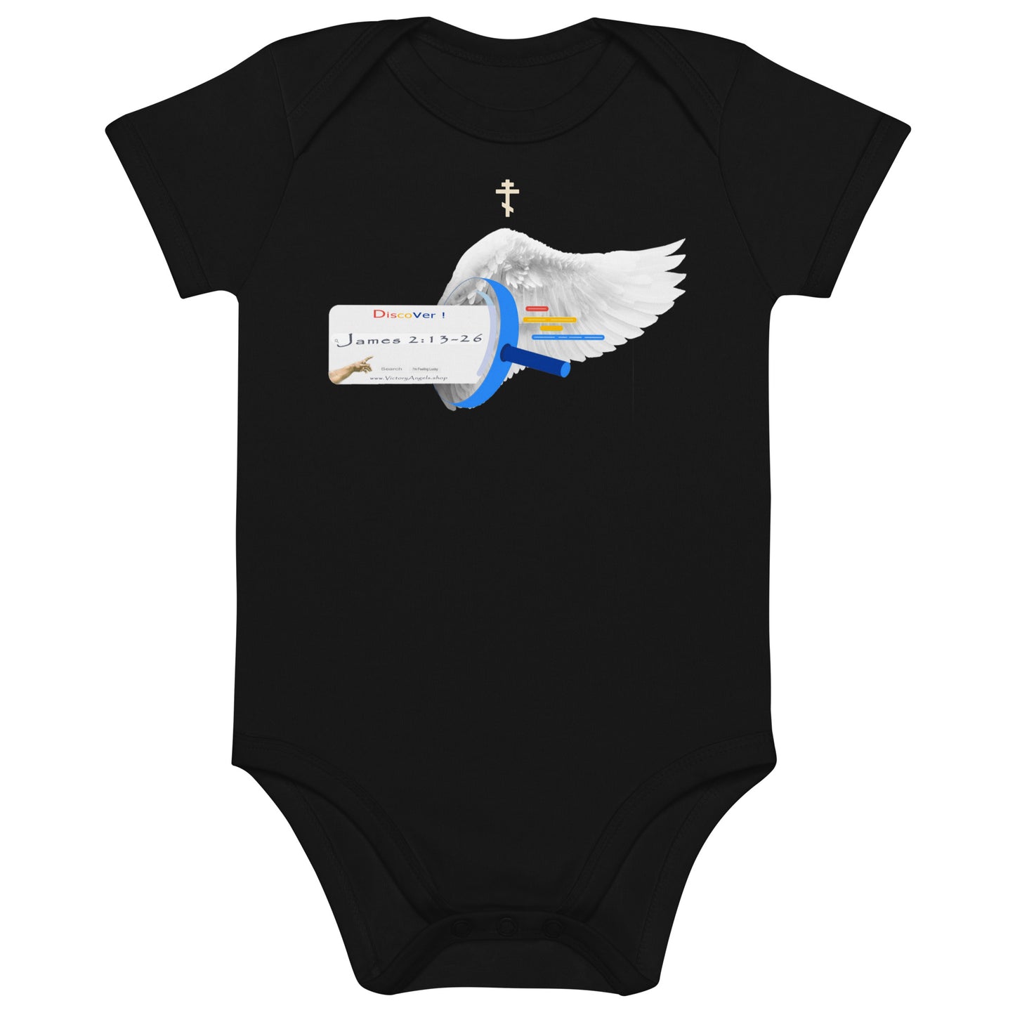 • 100% certified organic cotton baby bodysuit  Bible Verse