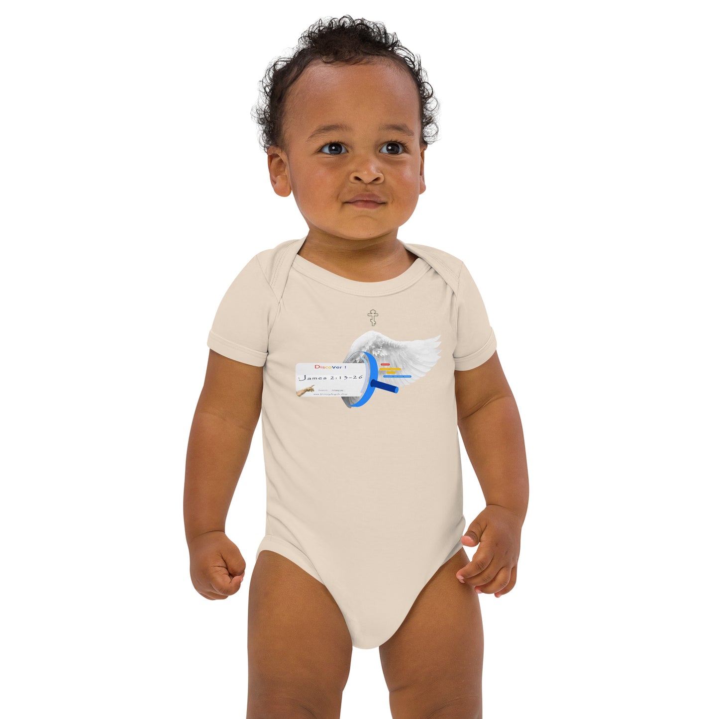 • 100% certified organic cotton baby bodysuit  Bible Verse