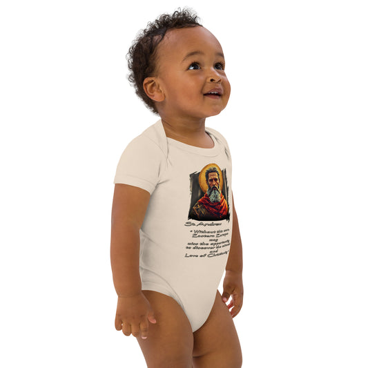 Organic cotton baby bodysuit Saint Andrew - 100% certified organic cotton