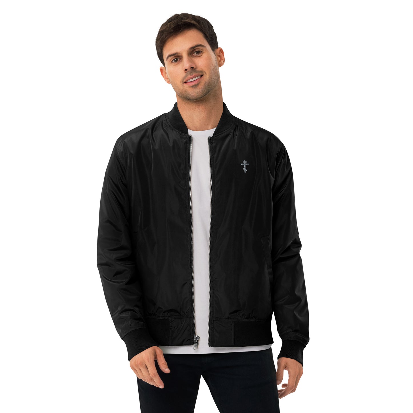 Faith shine through your fashion-Premium recycled bomber jacket