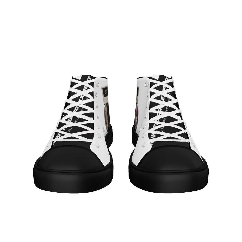 High top canvas shoes powered by:  coandoTURBOvac™
