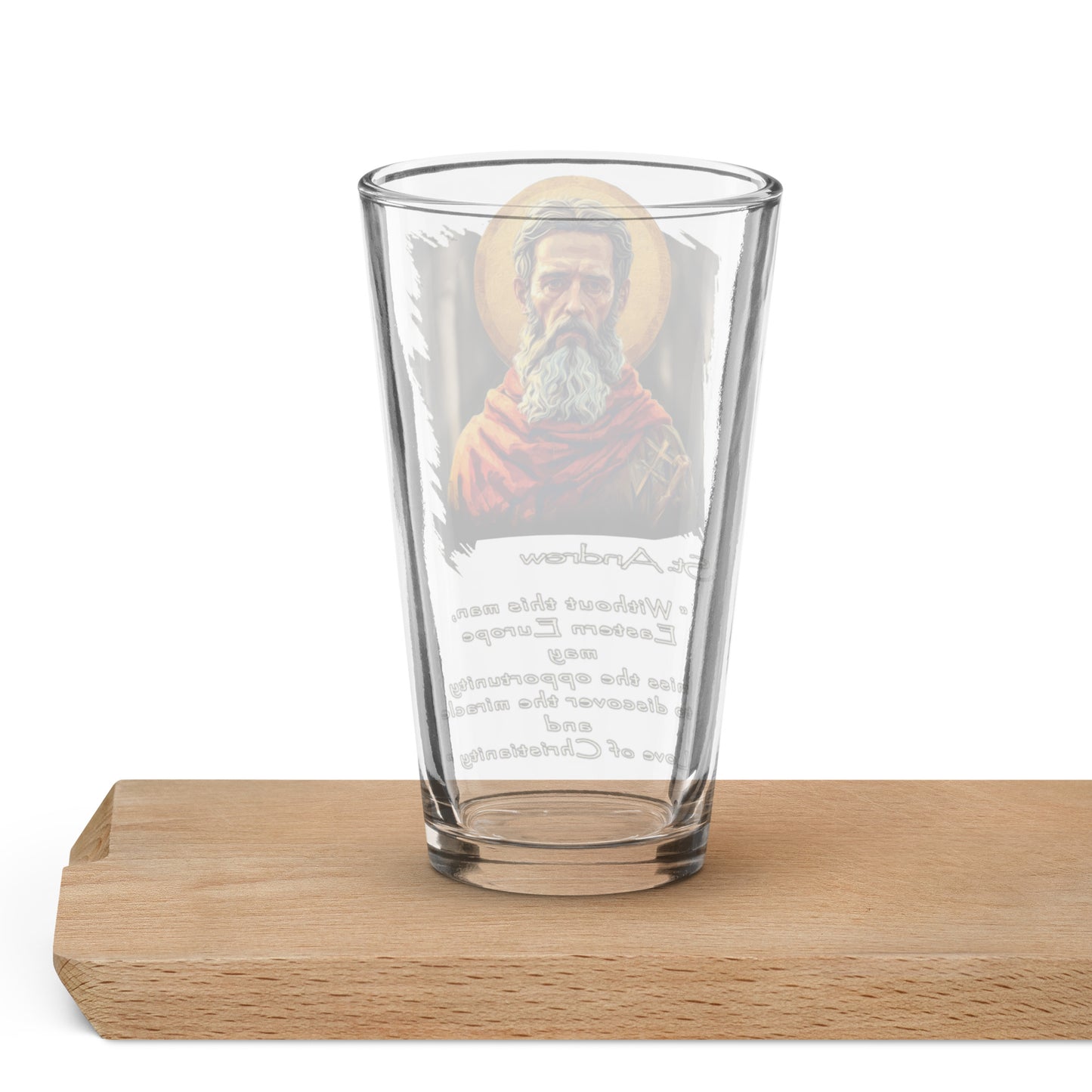 Saint Andrew- Shaker pint glass