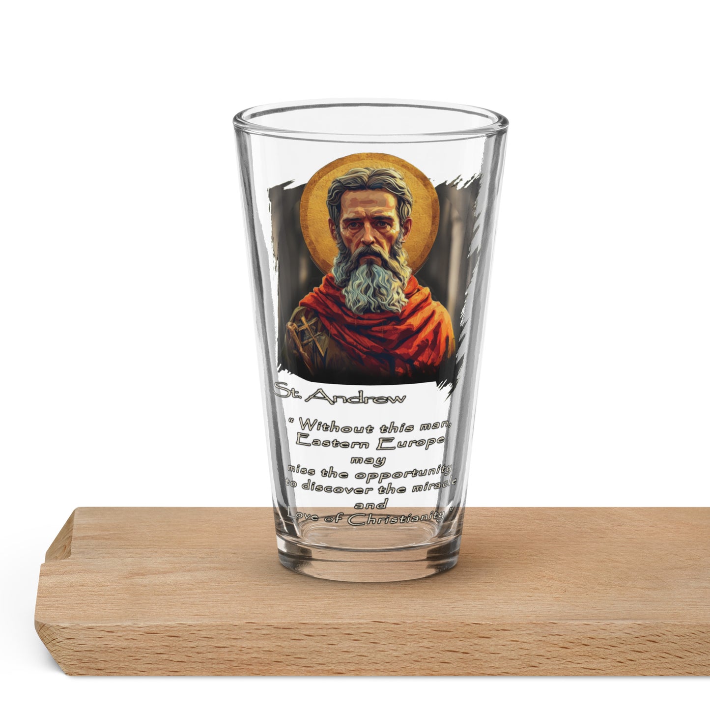 Saint Andrew- Shaker pint glass