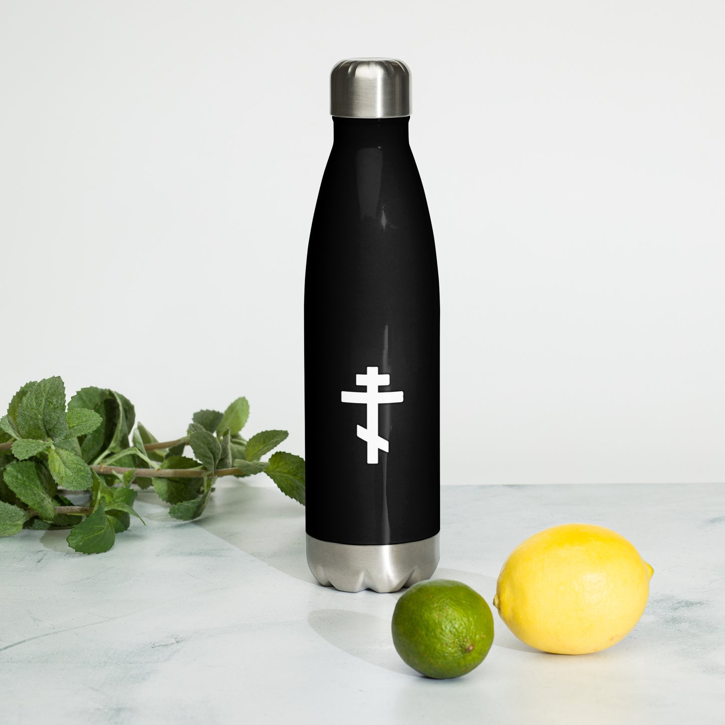 Stainless steel water bottle  CHRISTIAN -ORTODOX  Cross