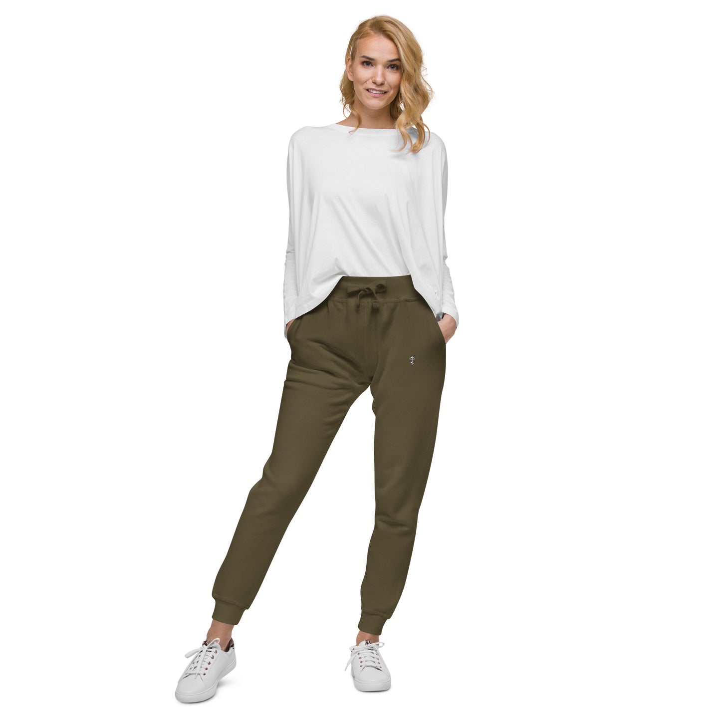 ORTHODOX CRUCIFIX - Unisex fleece sweatpants • 100% cotton face