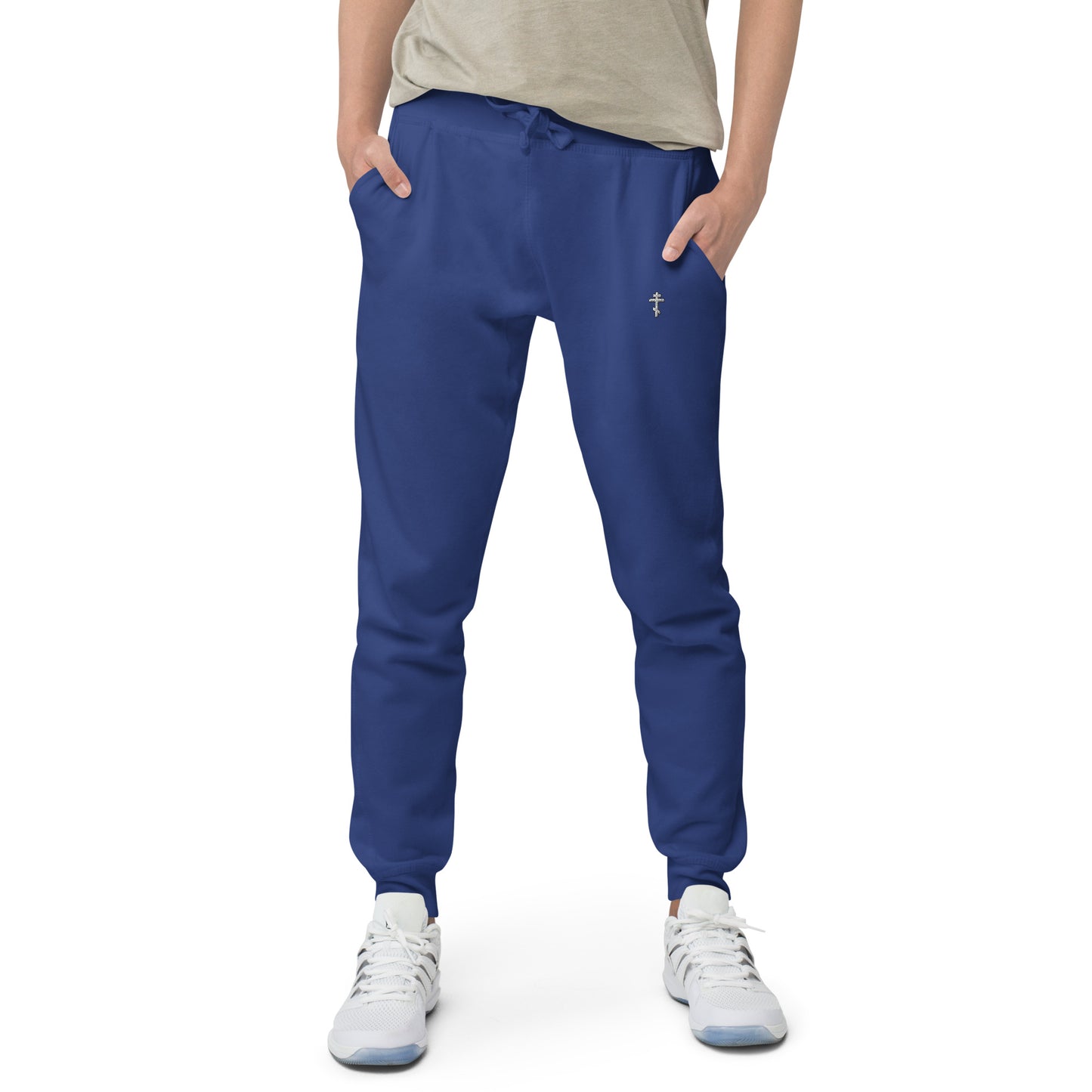 ORTHODOX CRUCIFIX - Unisex fleece sweatpants • 100% cotton face