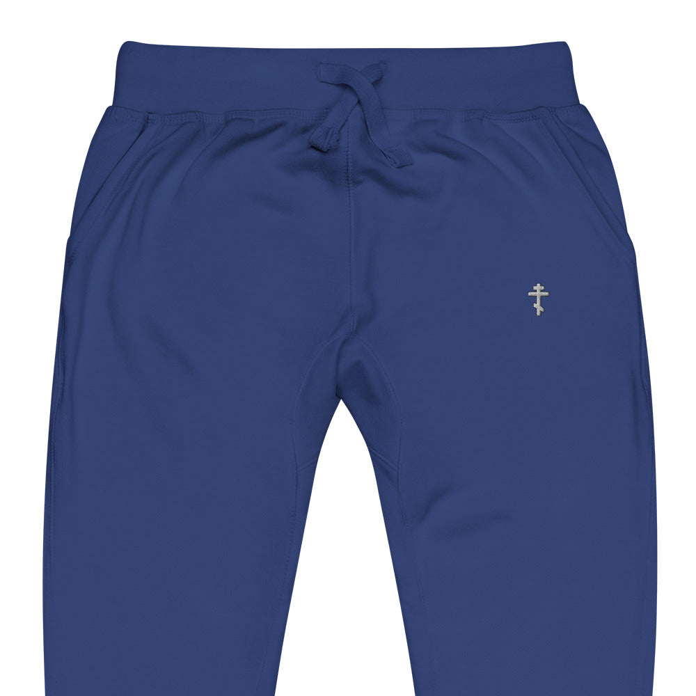 ORTHODOX CRUCIFIX - Unisex fleece sweatpants • 100% cotton face