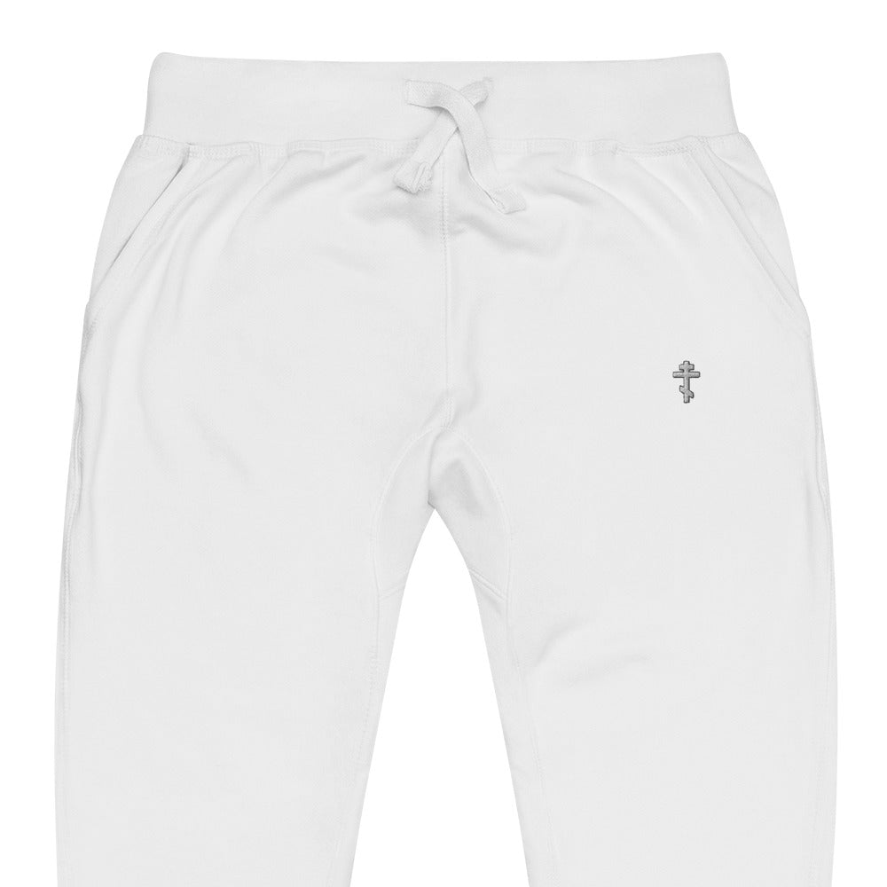 ORTHODOX CRUCIFIX - Unisex fleece sweatpants • 100% cotton face