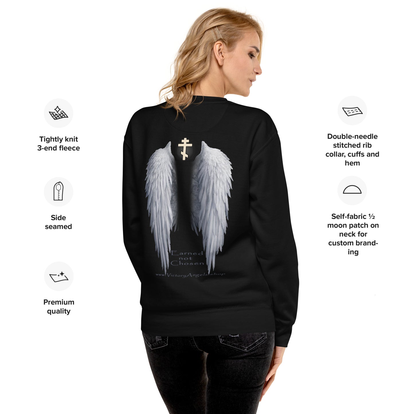 Angel -Unisex Premium Sweatshirt • 100% cotton face