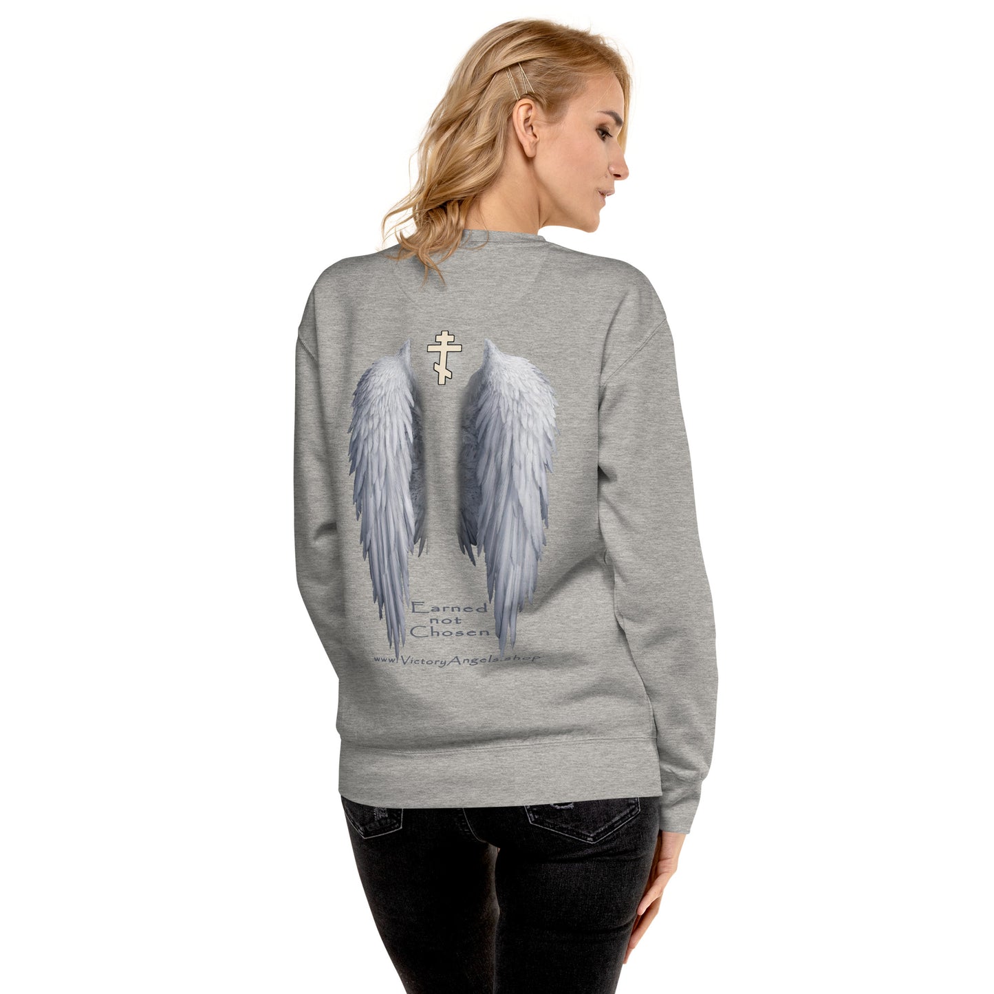 Angel -Unisex Premium Sweatshirt • 100% cotton face