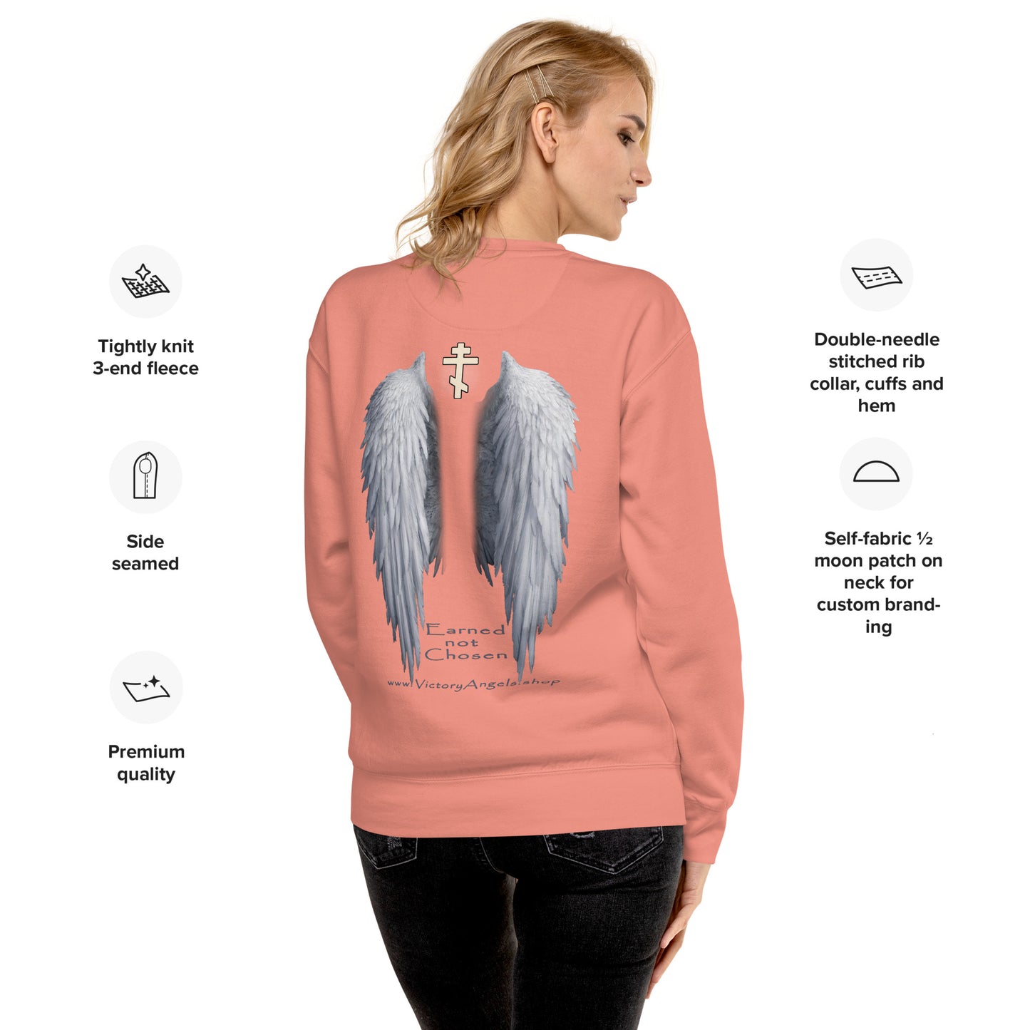 Angel -Unisex Premium Sweatshirt • 100% cotton face