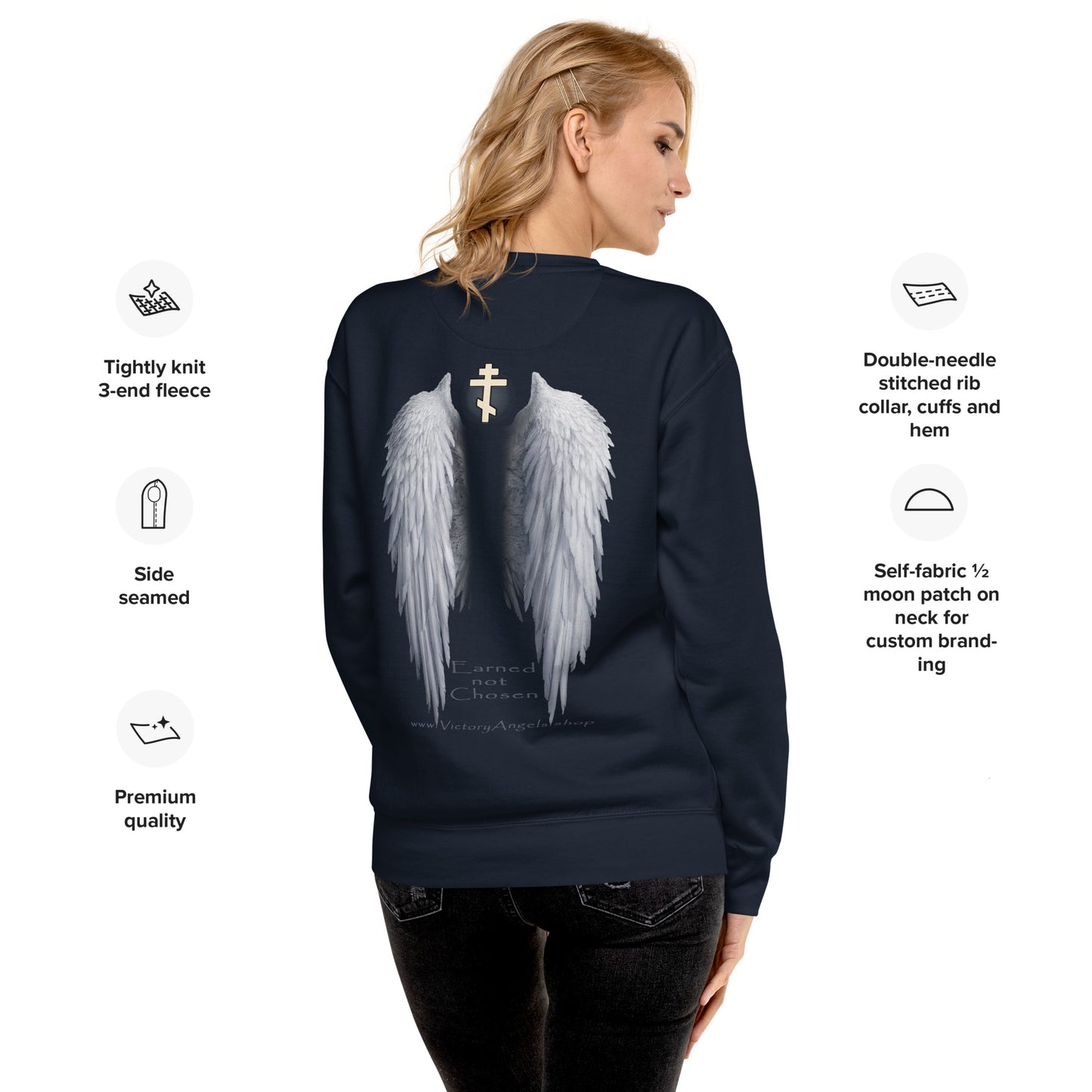 Angel -Unisex Premium Sweatshirt • 100% cotton face