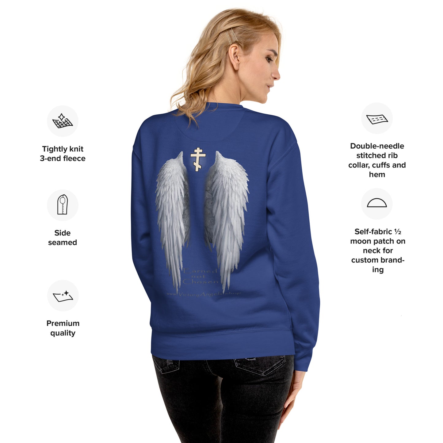 Angel -Unisex Premium Sweatshirt • 100% cotton face