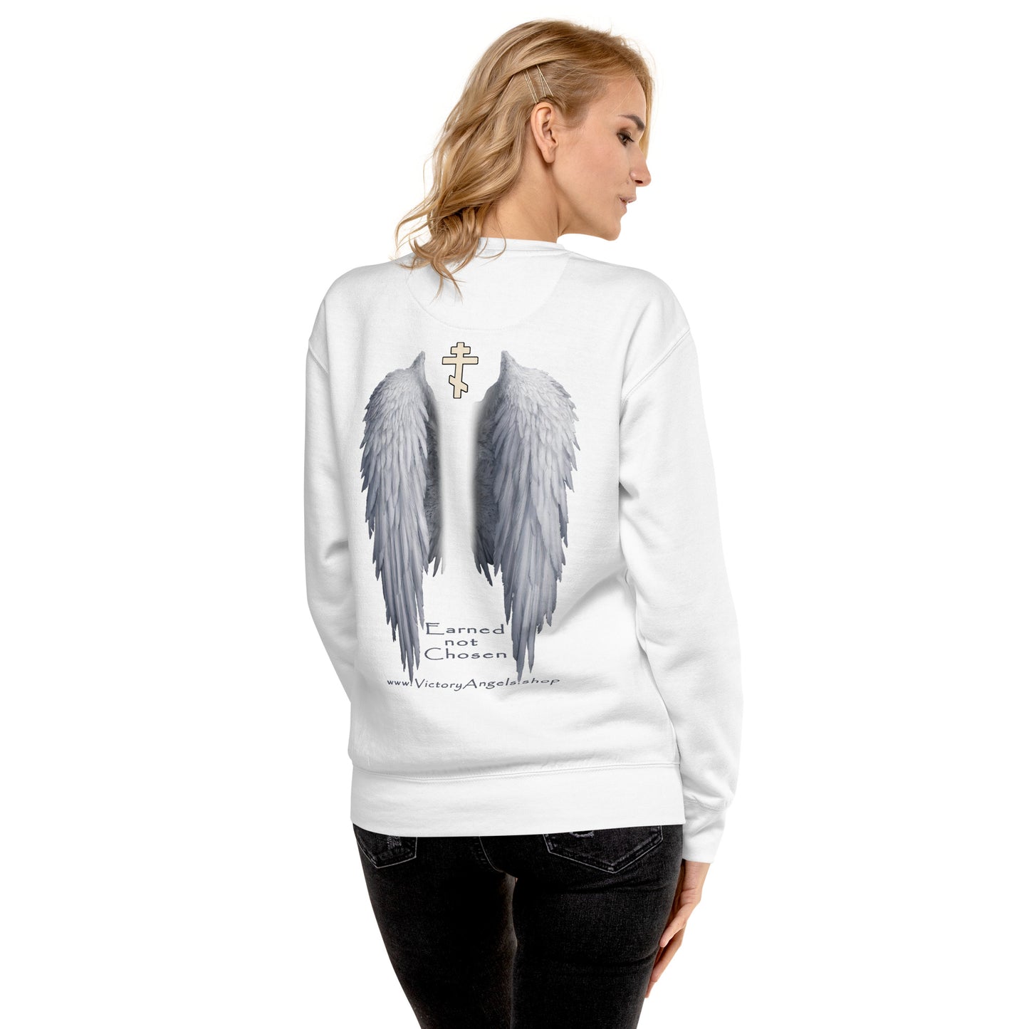 Angel -Unisex Premium Sweatshirt • 100% cotton face