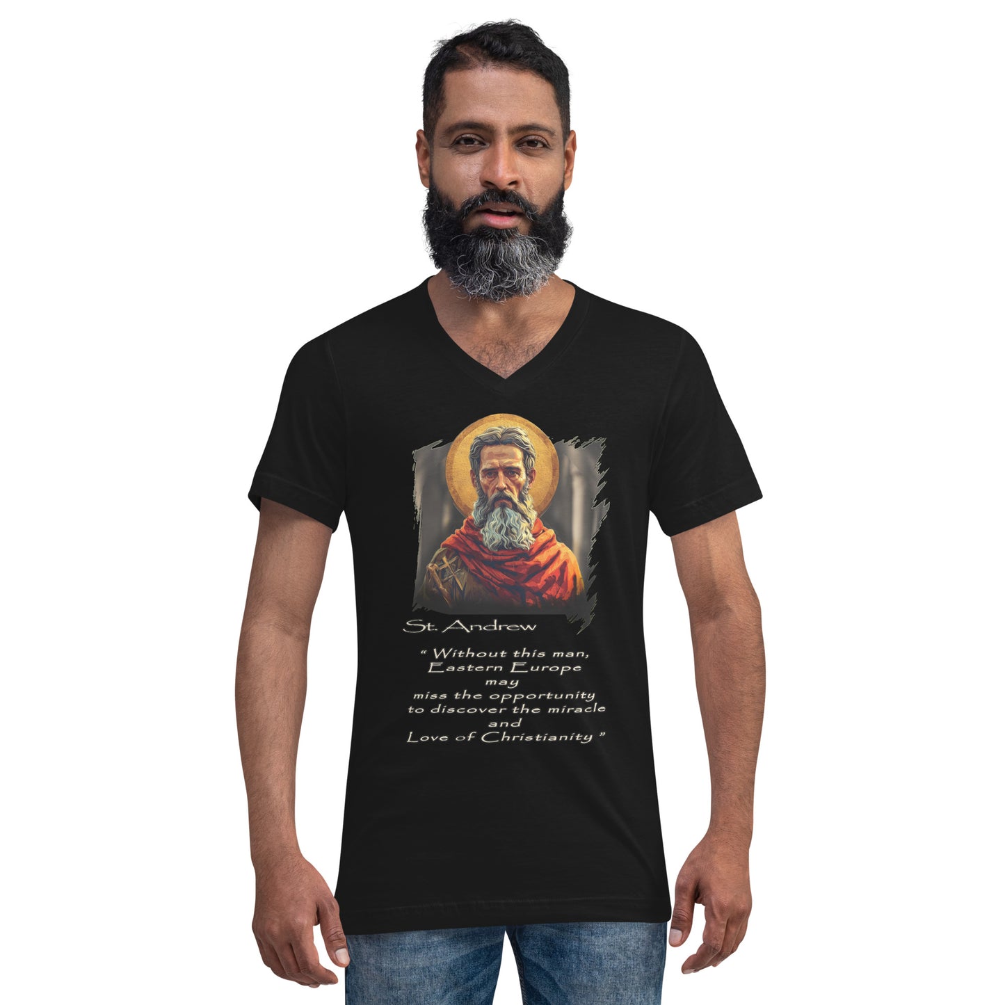 Unisex Short Sleeve V-Neck T-Shirt Saint Andrew